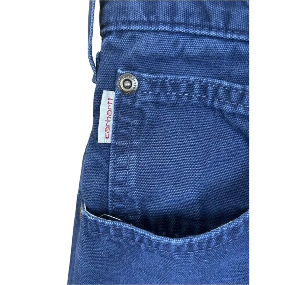 Carhartt Y2K Carpenter Work Loose Pants Utility Blue Relaxed Fit 32x36 B159 NVY